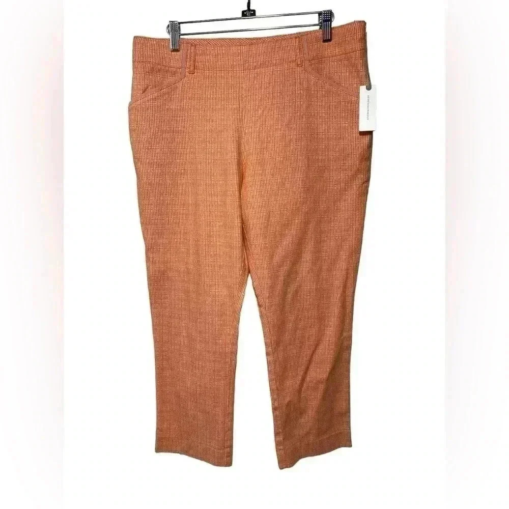 Cartonnier Charlie Trouser Side Zip Womens Size 10 Orange Striped Pants